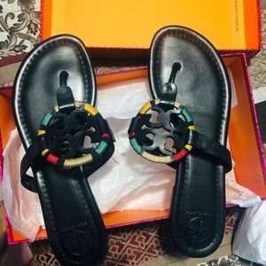 Tory Burch Miller Embroidery Sandals